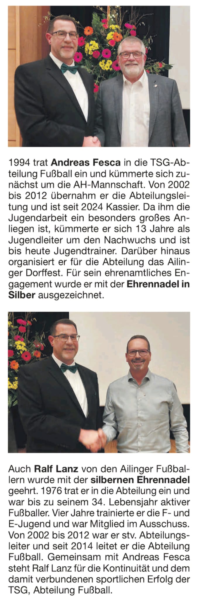 Ehrennadel in Silber